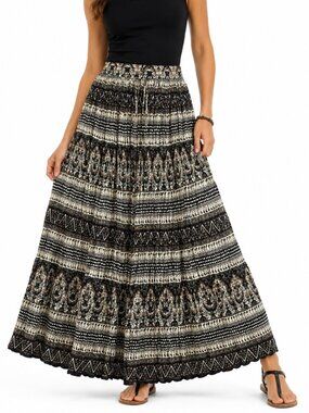 Emanuel Geraldo Cotton Maxi Skirt One Size